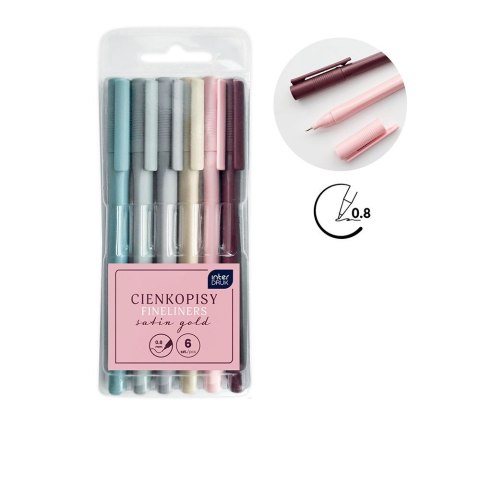 Cienkopis SATIN GOLD 6KOL wkład mix 6kol. Interdruk (5902277346711)