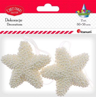 Dekoracja na choinkę Craft-Fun Series Gwiazdy białe Titanum (23BR1225-6)