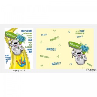 Kartka składana B6 Happy Urodzinowy dziecięcy Ev-corp (STKH-022)