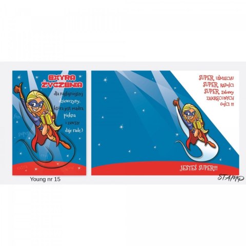 Kartka składana B6 Young Urodzinowy dla dziewczyny Ev-corp (STKY-015)