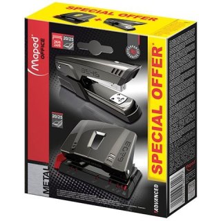 Komplet ADVANCED Dziurkacz+zszywacz grafitowy (898011) Maped