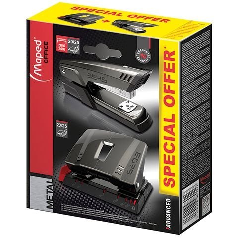 Komplet ADVANCED Dziurkacz+zszywacz grafitowy (898011) Maped