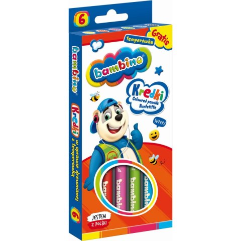 Kredki ołówkowe Bambino 6 kol. St.Majewski