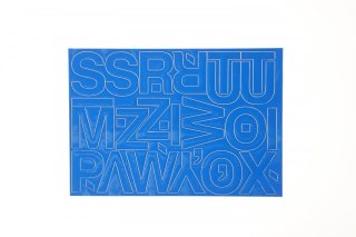 Litery samoprzylepne niebieski Farro