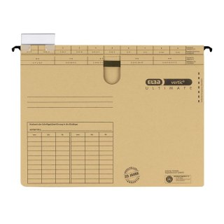 Skoroszyt A4 Vertic Ultimate wiszący brązowy karton 230g Elba (100081039)
