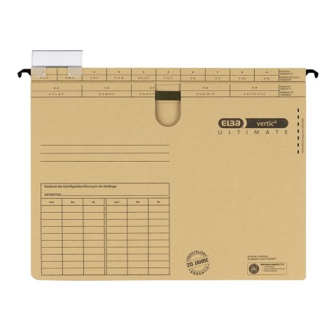 Skoroszyt A4 Vertic Ultimate wiszący brązowy karton 230g Elba (100081039)