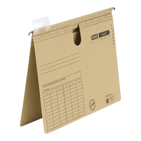 Skoroszyt A4 Vertic Ultimate wiszący brązowy karton 230g Elba (100081039)