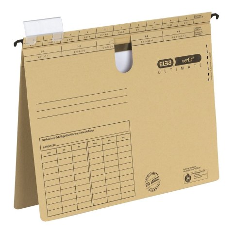 Skoroszyt A4 Vertic Ultimate wiszący brązowy karton 230g Elba (100081039)