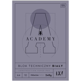 Blok techniczny ACADEMY A4 A4 biały 240g 10k Interdruk (240 g)