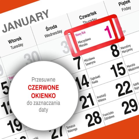 Kalendarz ścienny KOT 310mm x 790mm Press