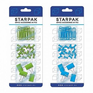 Klipy zestaw akcesoriów 54 el. Office mix Starpak (395082)