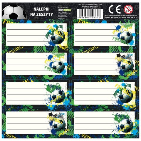 Naklejka na zeszyt Piłka Derform (NNZPI20)