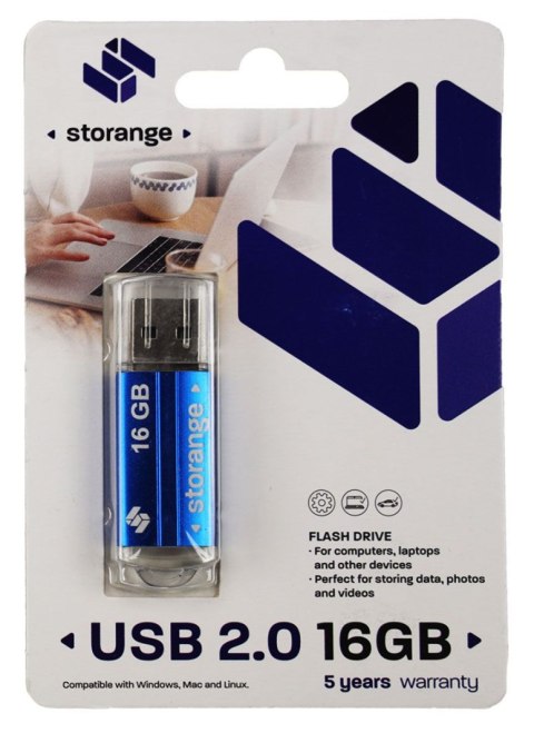 Pendrive Blue 16GB Storange (STORANPEN16GBBLUE2.0)