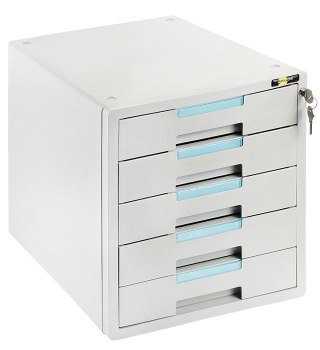 Pojemnik z szufladami YL-SP05GY szaro-niebieski 5 szuflad Yellow One (120-1893)