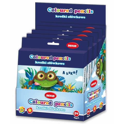 Kredki ołówkowe 24 kol. Rexus (603541)