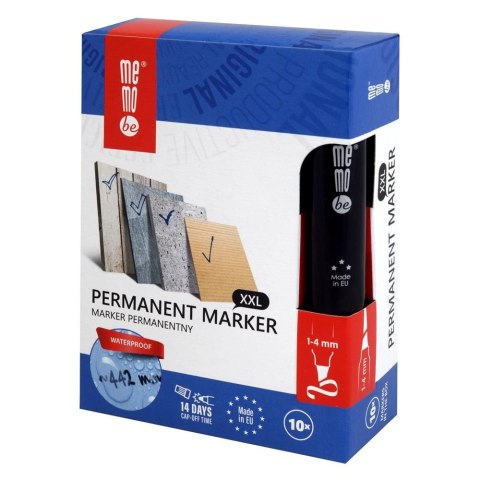 Marker permanentny zielony wkład zielony 1-4mm ścięta końcówka Memobe (MM201-04)