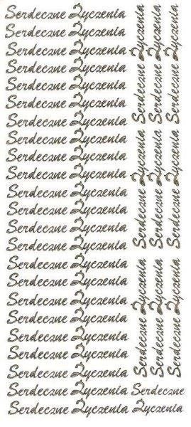 Naklejka (nalepka) Serdeczne życzenia złote Farro (002)