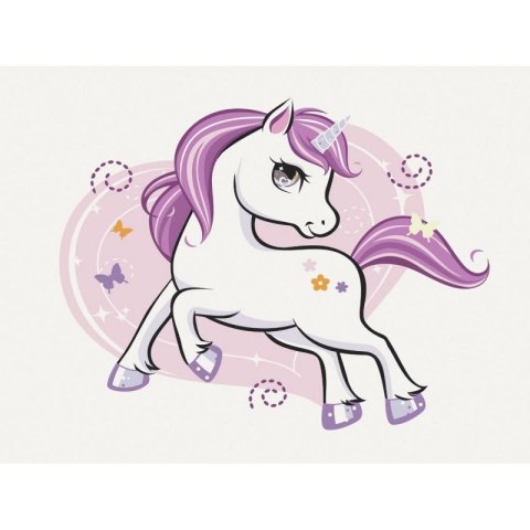 Zestaw kreatywny Malowanie Po Numerach 30x40 cm błyszczący jednorożec Brushme (BR-KBS0075)