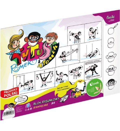 Blok rysunkowy Tytus Romek I Atomek A3 biały 20k Fiorello (150-1459)
