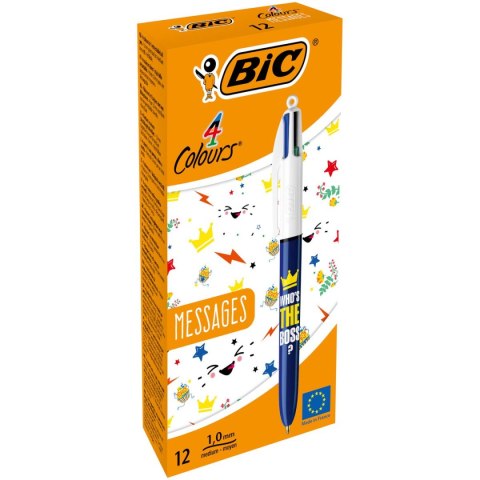 Długopis wielofunkcyjny 4 kol Message Boss wkład 4 kolory Bic (992563)
