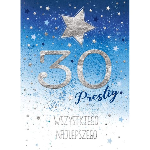 Kartka składana B6 ur 30 LAT Henry (5907465660754)