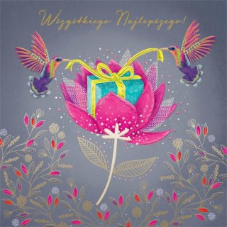 Kartka składana C5 KARNET KW TŁ PREZENT KOLIBRY Henry (5907465664394)