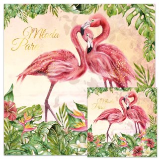 Kartka składana kw KARNET KWDU¯Y SLUB HS FLAMINGI Henry (5907465667739)