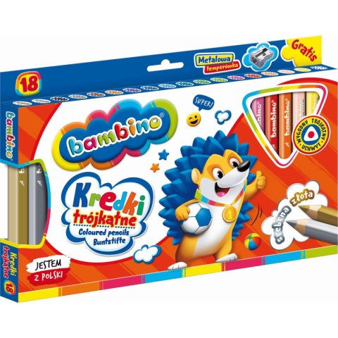 Kredki glinkowe BAMBINO 18 kol. St.Majewski (5903235003233)