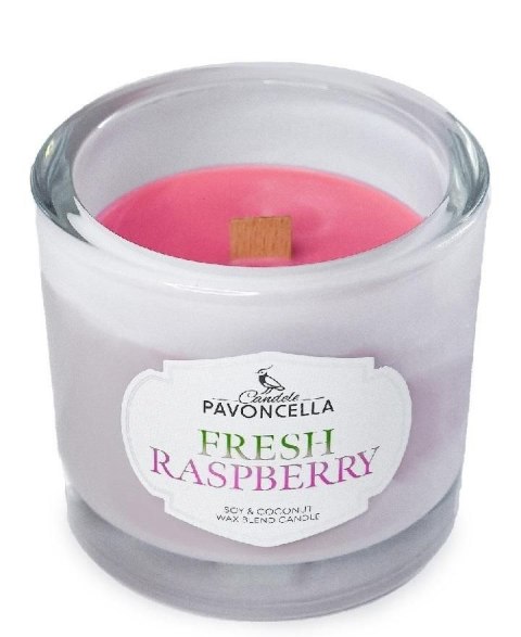 Świeczka ozdobna Classico Fresh Raspberry biała 170g Pavoncella (5905711530967)
