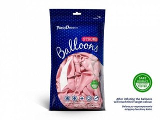 Balon gumowy Pastel Pale Pink 1op/100sztuk pastelowy 100 szt różowy pastelowy 270mm Strong Baloons (SB12P-081B)