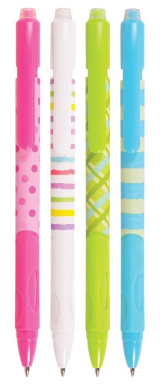 Długopis wymazywalny RESET CLIC DESIGNE żelowy wymazywalny wkład niebieski 0,7mm Cresco (450007)