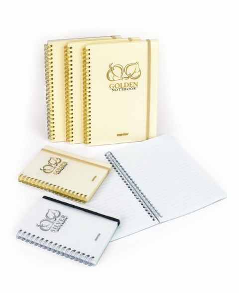 Kołozeszyt (kołonotatnik) A5 Golden&Silver 80k. 80g linia Mintra (92648)