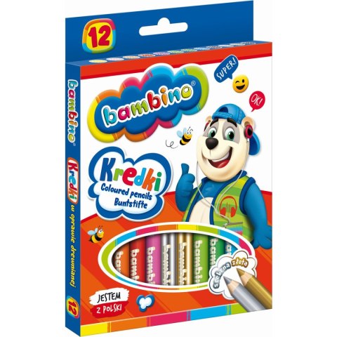 Kredki ołówkowe Bambino 12 kol. St.Majewski