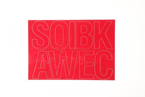 Litery samoprzylepne czerwony Farro