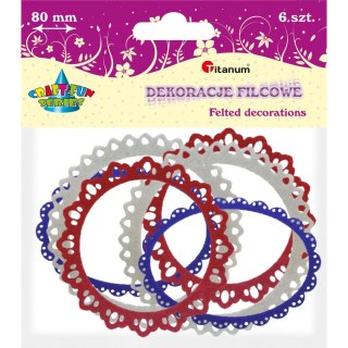 Ozdoba filcowa Craft-Fun Series ramka koronka Titanum (X104)