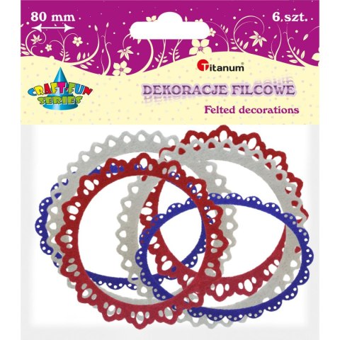 Ozdoba filcowa Craft-Fun Series ramka koronka Titanum (X104)