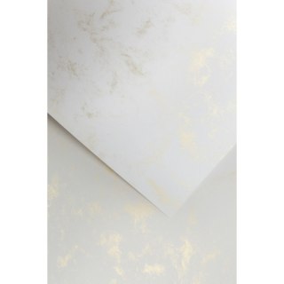 Papier ozdobny (wizytówkowy) A4 marmur złoty żółty 120g Galeria Papieru (206806)