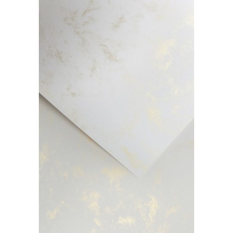 Papier ozdobny (wizytówkowy) A4 marmur złoty żółty 120g Galeria Papieru (206806)