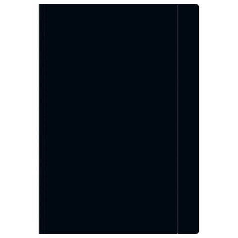 Teczka kartonowa na gumkę A4+ czarny Interdruk (TEGUFCZ)