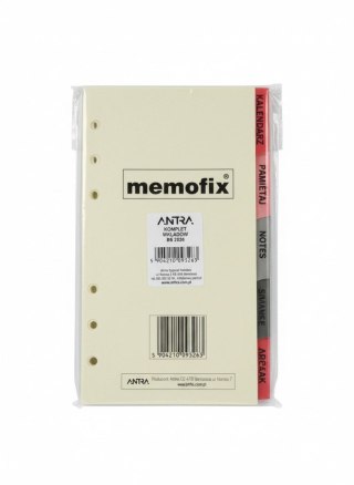Wkład do organizera MEMOFIX B6 2026 Antra (komplet)
