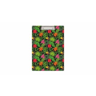 Deska z klipem (podkład do pisania) A4 Flowers mix nadruk Biurfol (KHN-01-25)