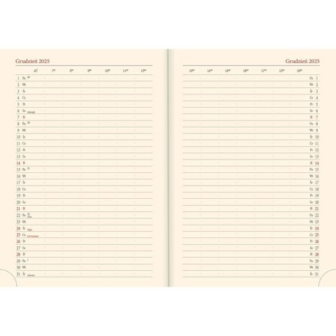 Kalendarz książkowy (terminarz) NENUFARY A5 Lucrum (21DS)