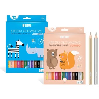 Kredki ołówkowe BB KIDS 12 kol JUMBO 5902277326669 12 kol. Bebe (FSC100%)