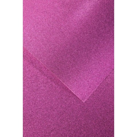 Papier ozdobny (wizytówkowy) A4 brokatowy liliowy 210g Galeria Papieru (208108)