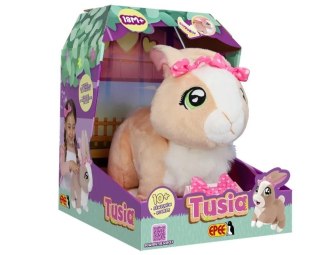 Pluszak interaktywny Tusia - królik interaktywny + kokardka do włosów Nowość Epee (EP60174)