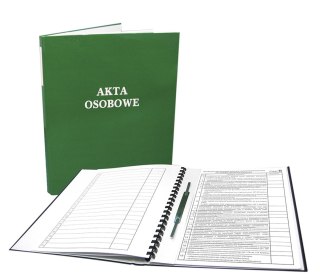 Teczka do akt osobowych A4 zadrukowana ABCD Zielony tektura pokryta folią Warta (1824-339-144)