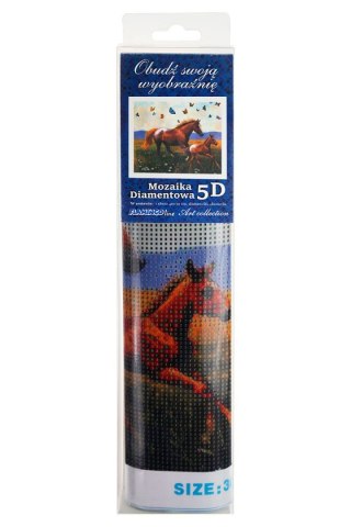Zestaw kreatywny Diamentowa mozaika 30x40cm Konie 3 Flamingo Line (TMS29828)