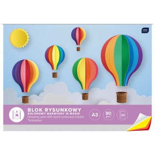 Blok rysunkowy A3 kolorowy 60g 20k [mm:] 420x297 Interdruk (BLRA3K)