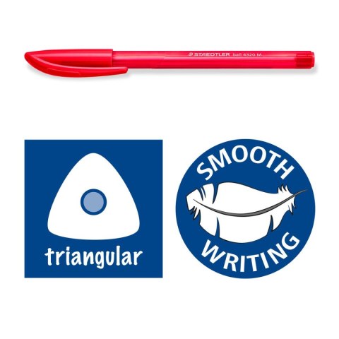 Długopis trójkątny 4320 M wkład mix 1,0mm Staedtler (S 4320 MC10)