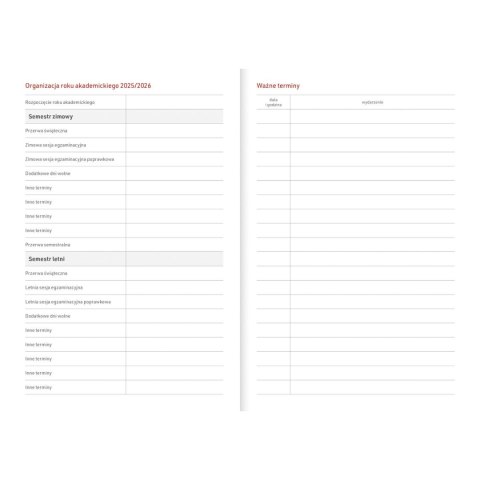 Kalendarz nauczyciela książkowy (terminarz) Vivella czarny A5 Wydawnictwo Wokół Nas (A5TA071B)